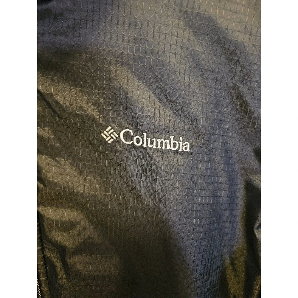 Columbia Youth Jacket Large 14-16 Black Fleece Full Zip Pockets Mock Neck Warm